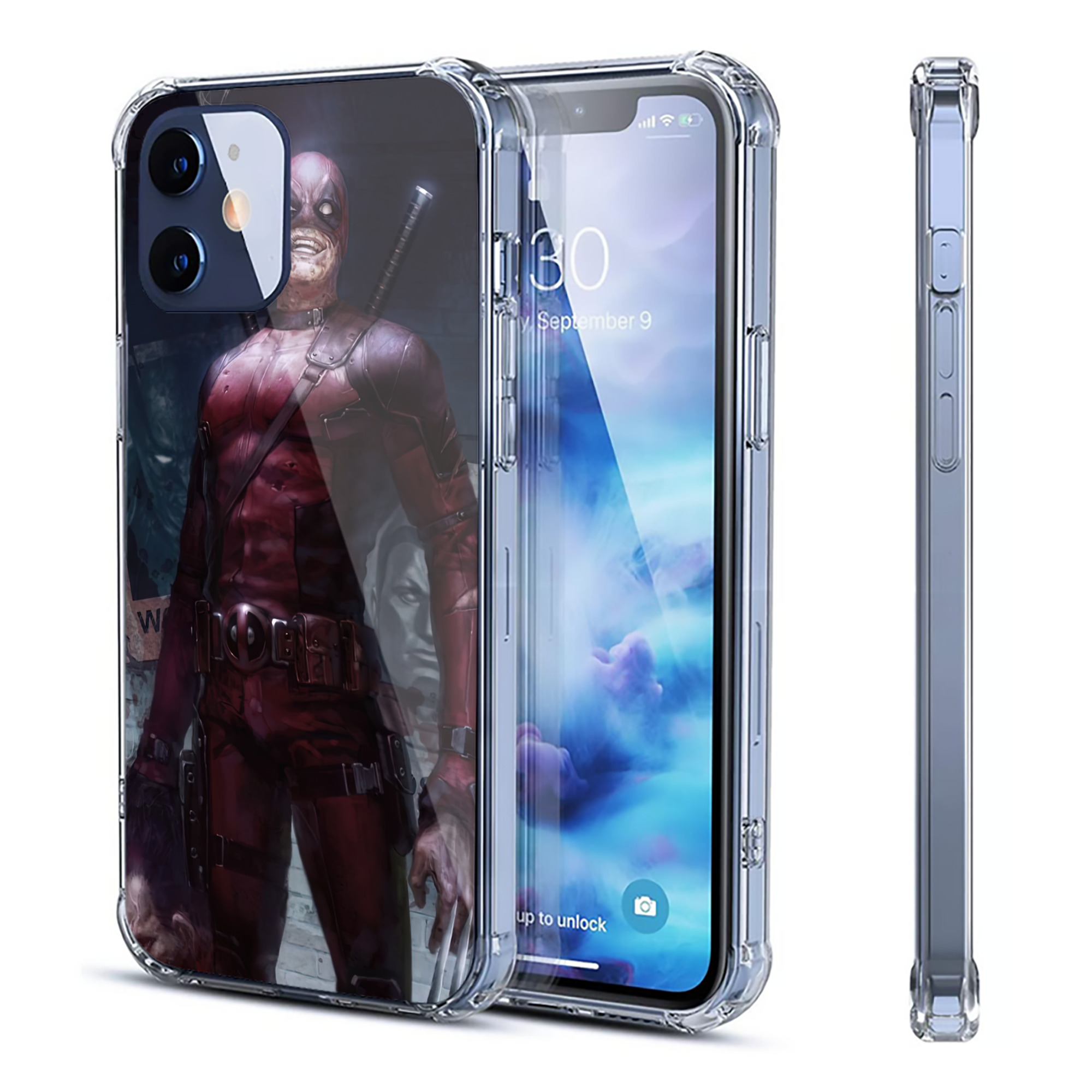 （画像用） Deadpool デッドプール 【iPhone 12シリーズ対応】透明スマホケース（クリアソフトケース）
